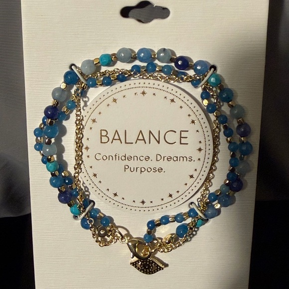 Unwritten Blue and Gold Multi-Strand Bracelet - Picture 4 of 6
